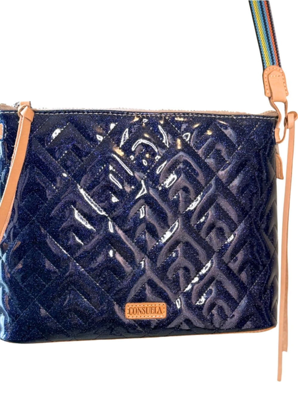 CONSUELA Calley Downtown Crossbody
Navy Blue Glitter Patent